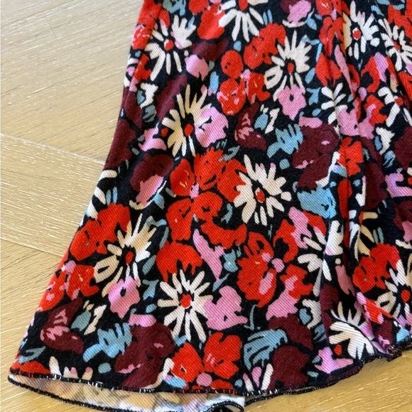 Free People Floral Dress - Red and Black - Picture 2 of 6